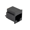 额定超五类等级RJ45（8x8）表面贴装插孔，PCB焊柱180°版，15um触点电镀，黑色的图片
