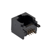 RJ45（8x8）表面贴装插孔，PCB焊柱90°版，30um触点电镀，黑色的图片