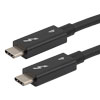 Thunderbolt 4兼容C型USB线缆组件，C型公头（插头）/C型公头（插头），100W，40Gbps，8K，TPE护套，黑，2英尺（0.6米）的图片
