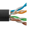 超6类10G级散装以太网线缆，4对24AWG多股，600V PoE，SF-UTP户外级工业高柔性CM-CMX阻燃等级TPE护套，黑，100英尺（30.5米）的图片