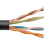 超5类散装以太网线缆，4对24AWG实心，300V PoE，UTP户外级工业CMR-CMX阻燃等级PVC护套，黑，100英尺（30.5米）的图片