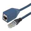 超6类 MPTL 模块化插头端接链路适配器线缆，RJ45 公头到母头，S/FTP 双屏蔽，26AWG，PoE+，低烟无卤，蓝色，0.5英尺的图片