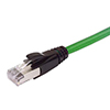 Plenum Rated Shielded Category 6a Cable, RJ45 / RJ45, 23AWG Solid, Green 1.0ft的图片