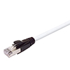 Plenum Rated Shielded Category 6a Cable, RJ45 / RJ45, 23AWG Solid, White, 1.0ft的图片