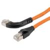 以太网超六类10gig直角弯头线缆组件，F/UTP屏蔽，26AWG，RJ45直头/左弯头，CMX PVC外被，橙色，5.0米的图片