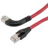 以太网超六类10gig直角弯头线缆组件，F/UTP屏蔽，26AWG，RJ45直头/左弯头，CMX PVC外被，红色，3.0米的图片