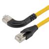 以太网超六类10gig直角弯头线缆组件，F/UTP屏蔽，26AWG，RJ45直头/左弯头，CMX PVC外被，黄色，3.0米的图片