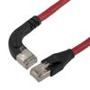 以太网超六类10gig直角弯头线缆组件，F/UTP屏蔽，26AWG，RJ45直头/右弯头，CMX PVC外被，红色，3.0米的图片