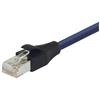 低烟无卤屏蔽超6类线缆，RJ45/RJ45，26AWG多股，蓝，1英尺（0.3米）的图片