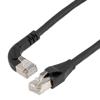 以太网超六类10gig直角弯头线缆组件，F/UTP屏蔽，26AWG，RJ45直头/右弯头，低烟无卤外被，黑色，3.0米的图片