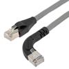 以太网超六类10gig直角弯头线缆组件，F/UTP屏蔽，26AWG，RJ45直头/右弯头，低烟无卤外被，灰色，3.0米的图片