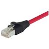 低烟无卤屏蔽超6类线缆，RJ45/RJ45，26AWG多股，红，1英尺（0.3米）的图片