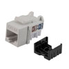 超6类RJ45 Keystone插座，IDC 110 90度冲压式，UTP（非屏蔽双绞线），白色的图片