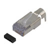 6a 类 RJ45 8x8 以太网插头公头，屏蔽，适用于 0.048-0.052" 的大导体外径，1 包的图片