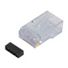 6类 RJ45 8x8 以太网插头公头，非屏蔽，适用于 0.048-0.052" 的大导体外径，25 件装的图片