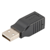 USB 2.0适配器耦合器，屏蔽，A型公插头到B型母插孔，直列式，黑色的图片