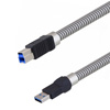 金属铠装USB 3.0电缆组件，A型公插头到B型公插头，28/26 / 22AWG，不锈钢铠装，3.0米的图片