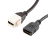 白色HDMI/Keystone转接线，带6英寸（15.2厘米）预剥线的图片